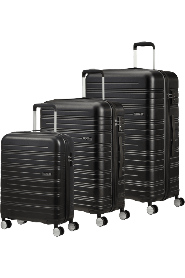 American Tourister High Turn 3 PC SET A  Matte Black