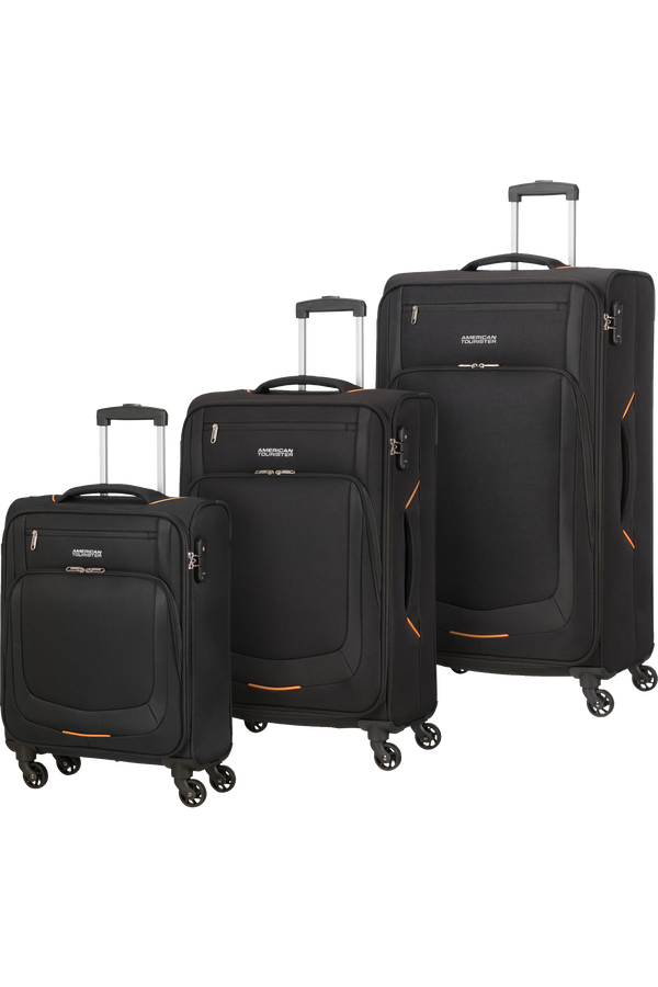 American Tourister Summer Session 3 Pc Set A  Black/Orange