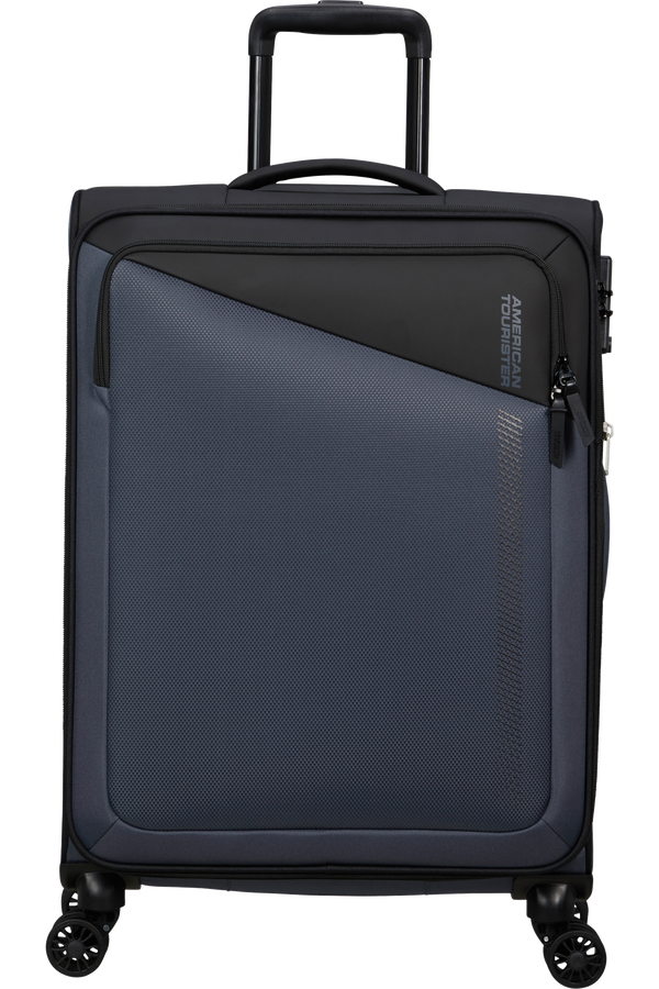 American Tourister Daring Dash Spinner Expandable TSA M  Black/Grey